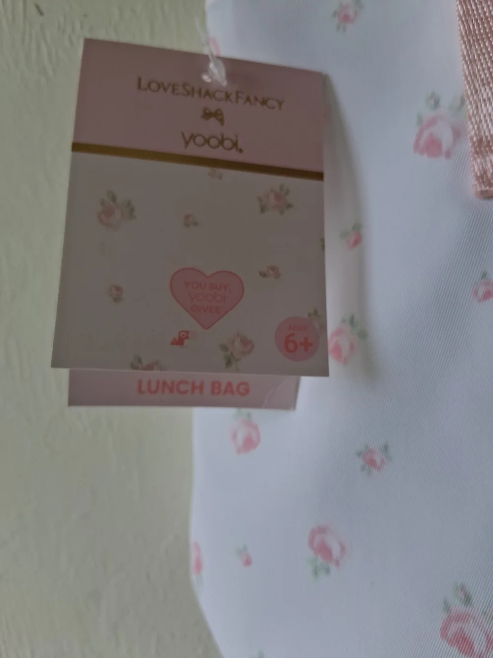 Kids Pink Floral Tote Bag and Quilted Backpack Set